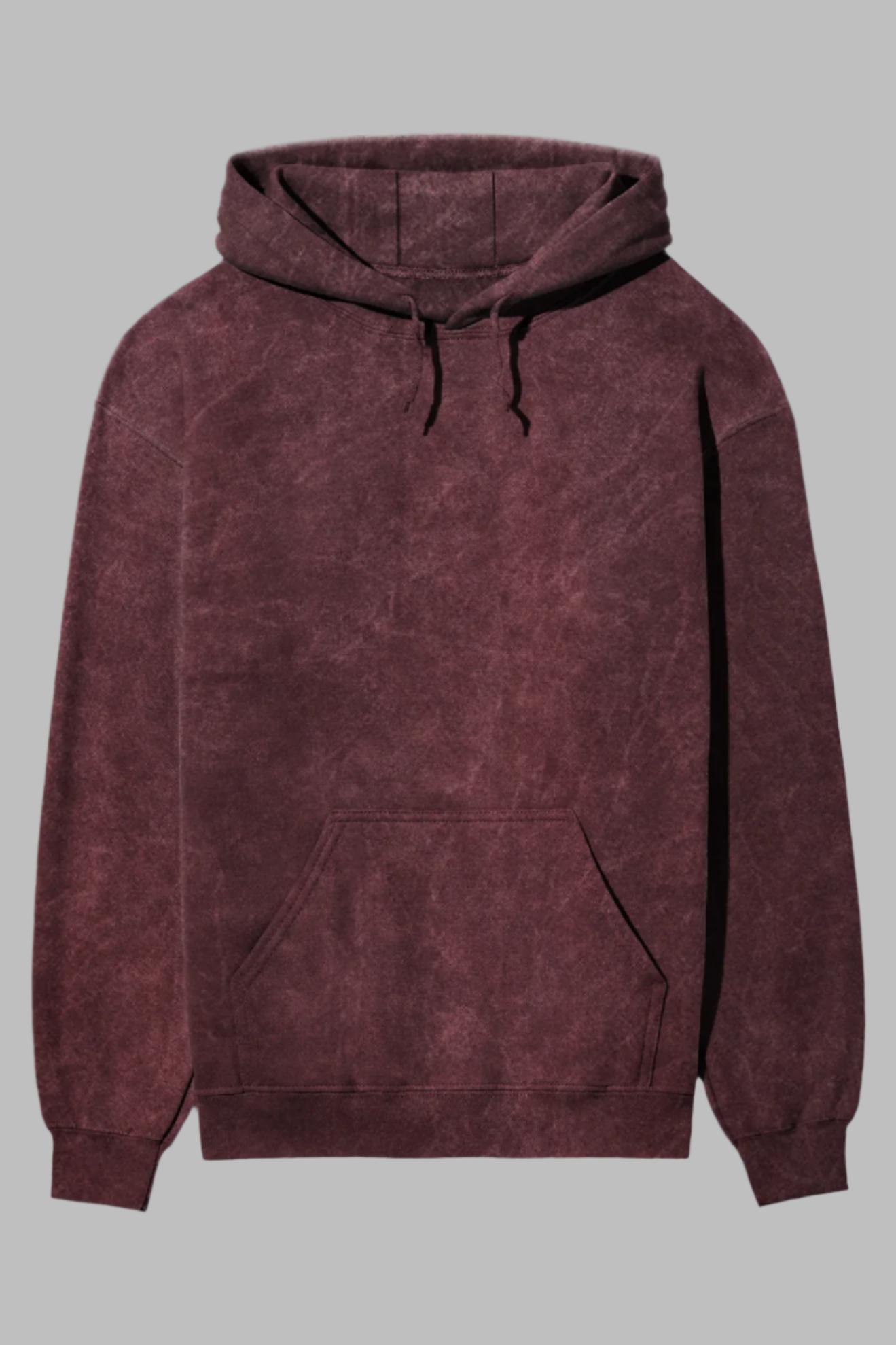 Maroon Acid Wash Hoodie