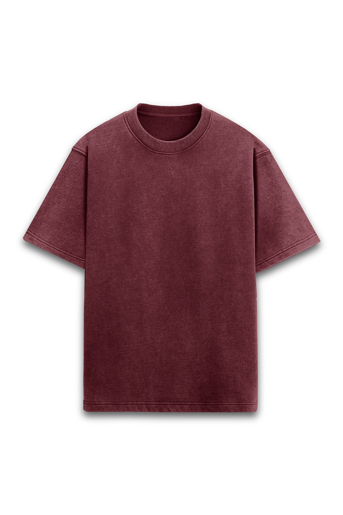 Acid Wash Maroon Oversize T-Shirt