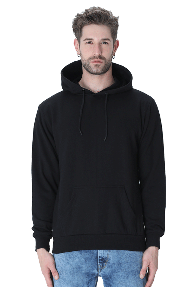 Cartoon Printed Black Hoodie