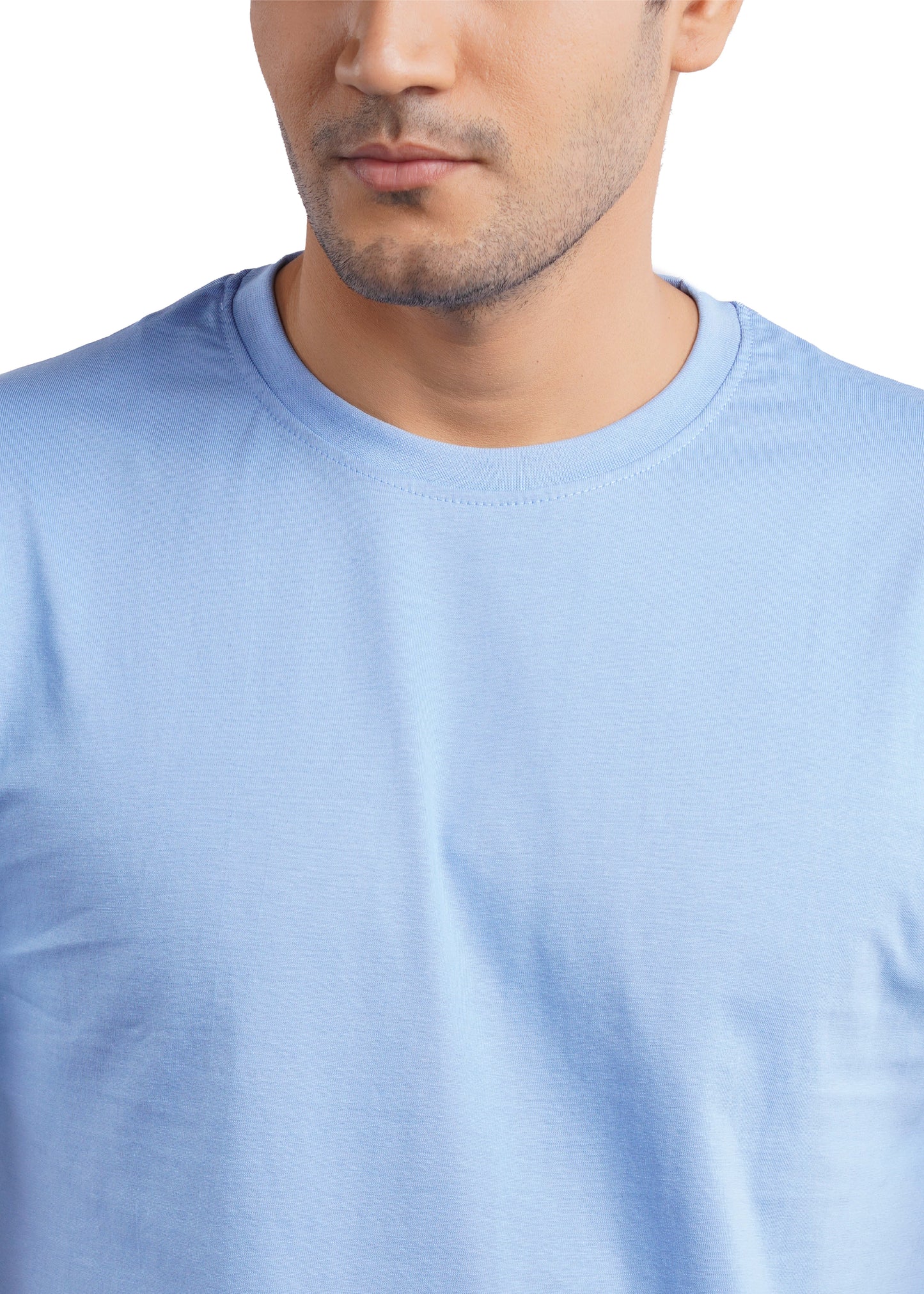 Premium Electric Blue Crew Neck T-Shirt