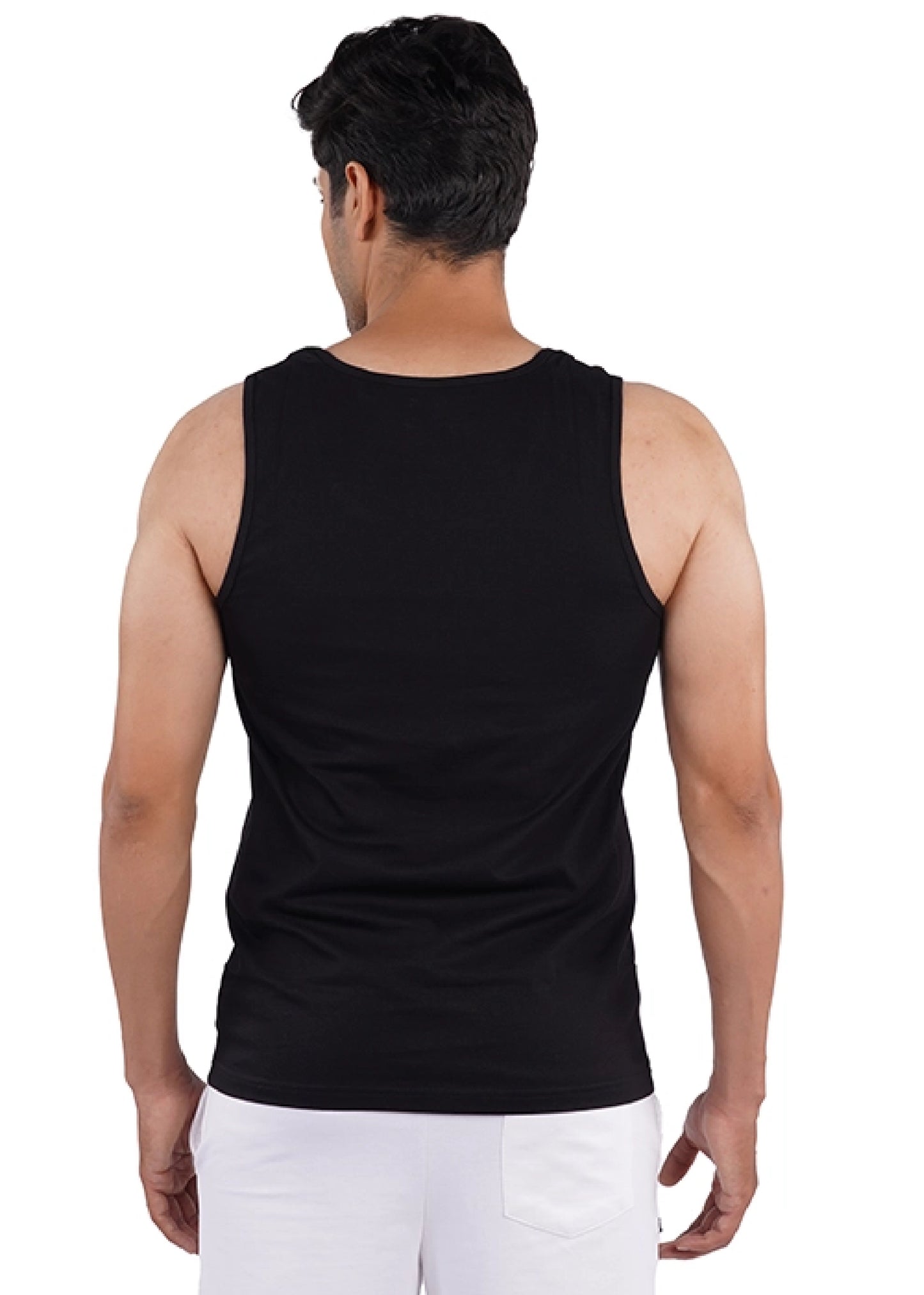 Premium Black Solid Vest Top
