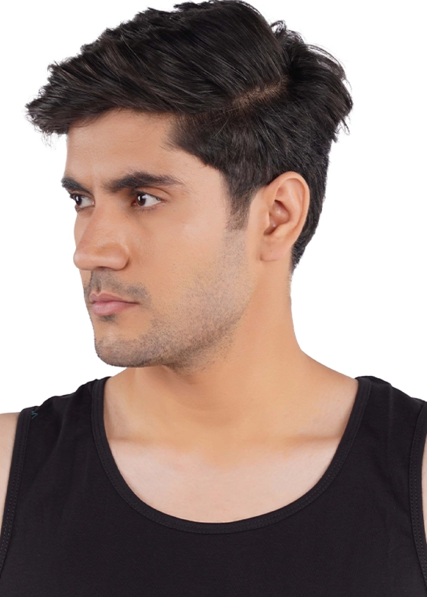 Premium Black Solid Vest Top