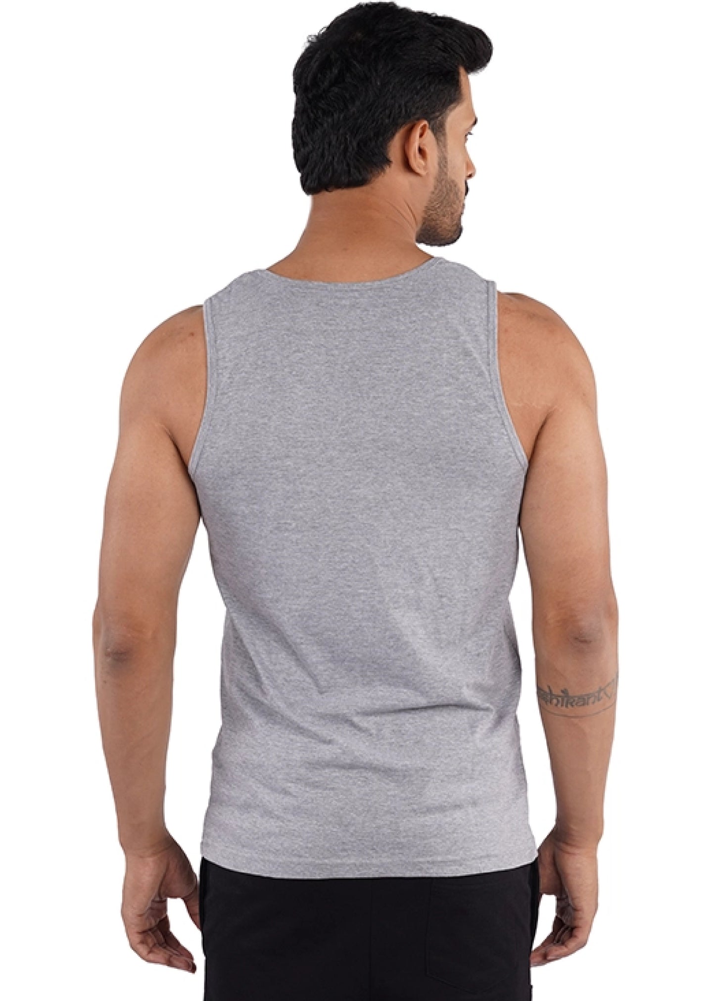 Premium Grey Solid Vest Top
