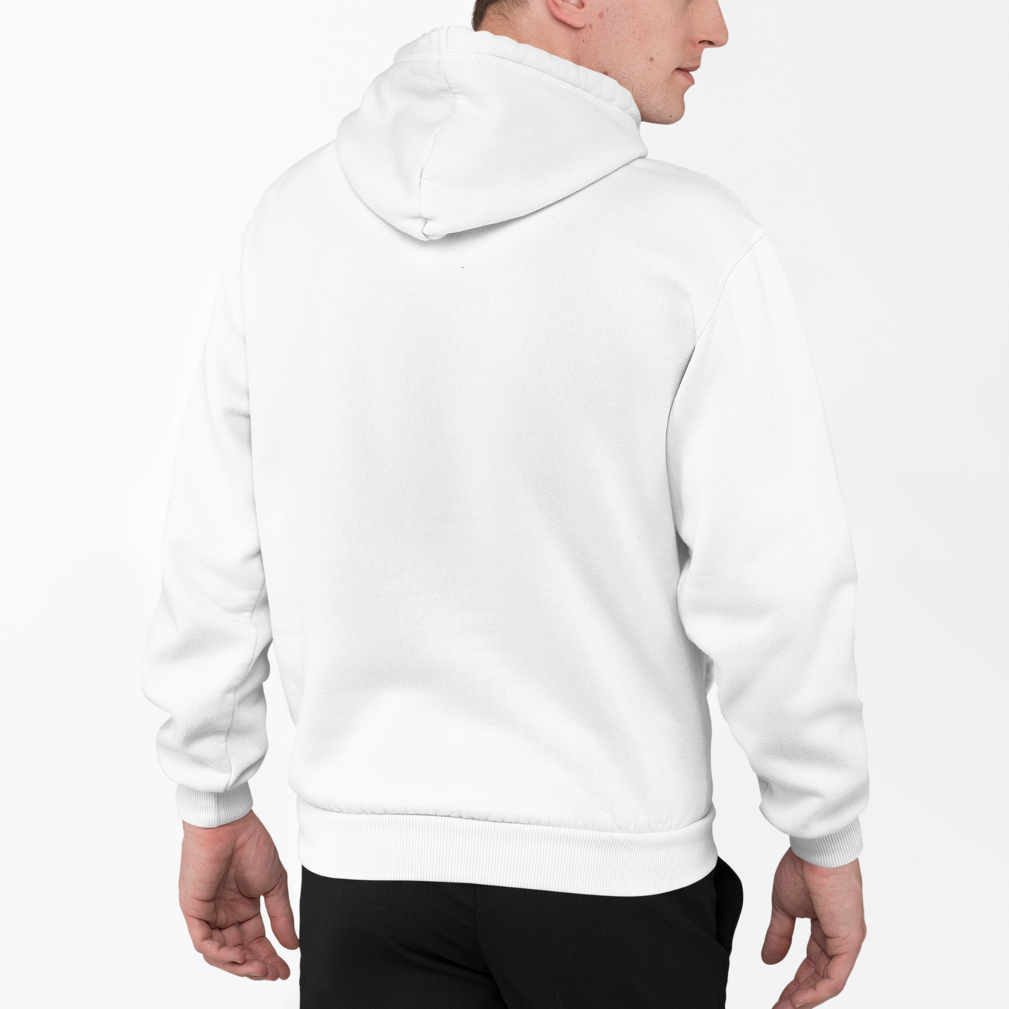 Premium White Solid Hoodie