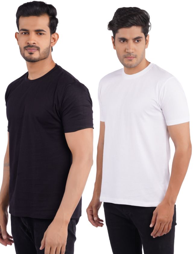 Black & White Crew Neck Combo