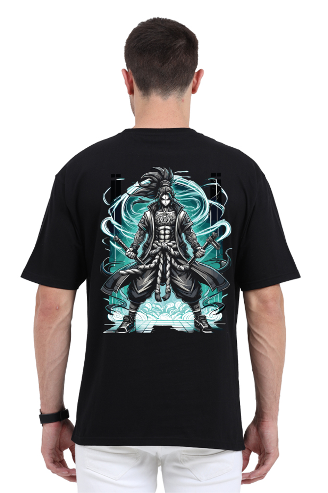 Warrior Anime Printed Oversize T-shirt
