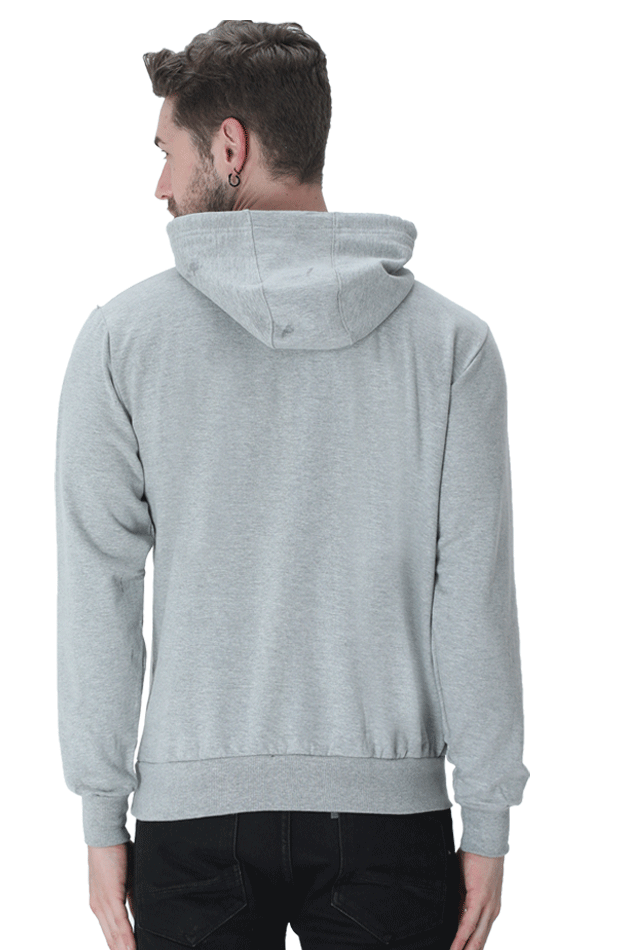 "Metal Glove" Printed Premium Grey Hoodie