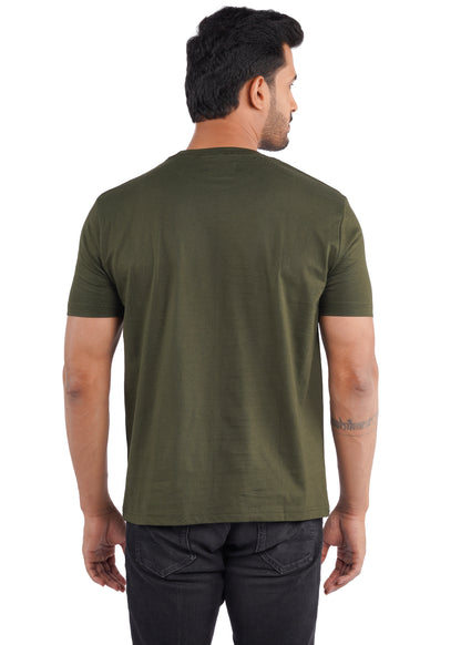 Premium Olive Crew Neck T-Shirt