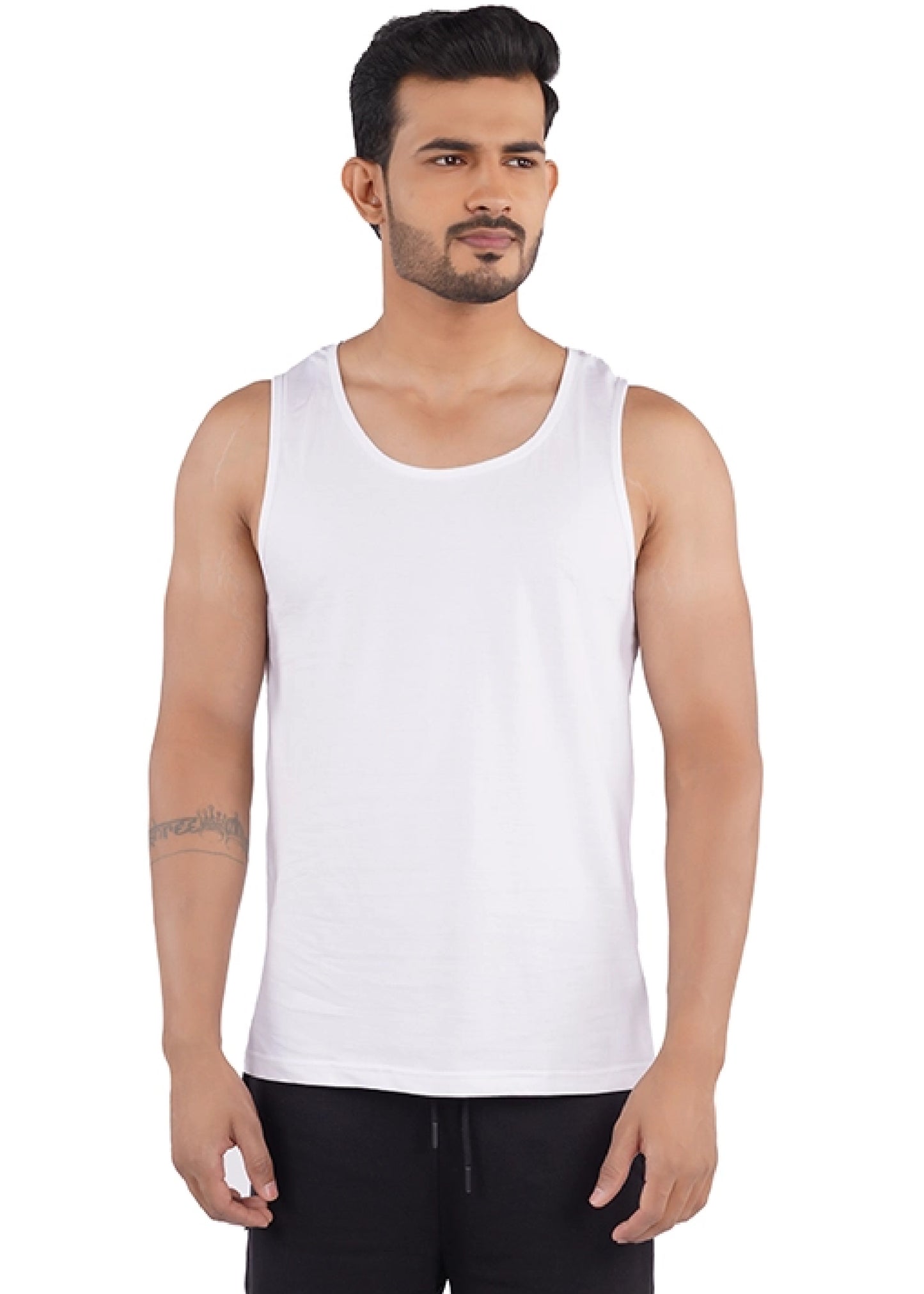 Premium White Solid Vest Top