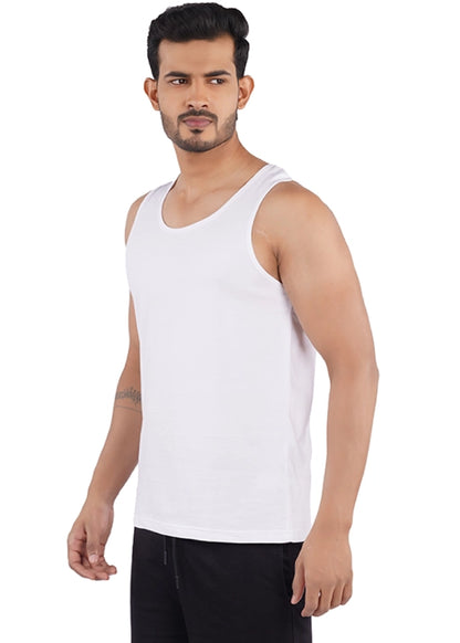 Premium White Solid Vest Top