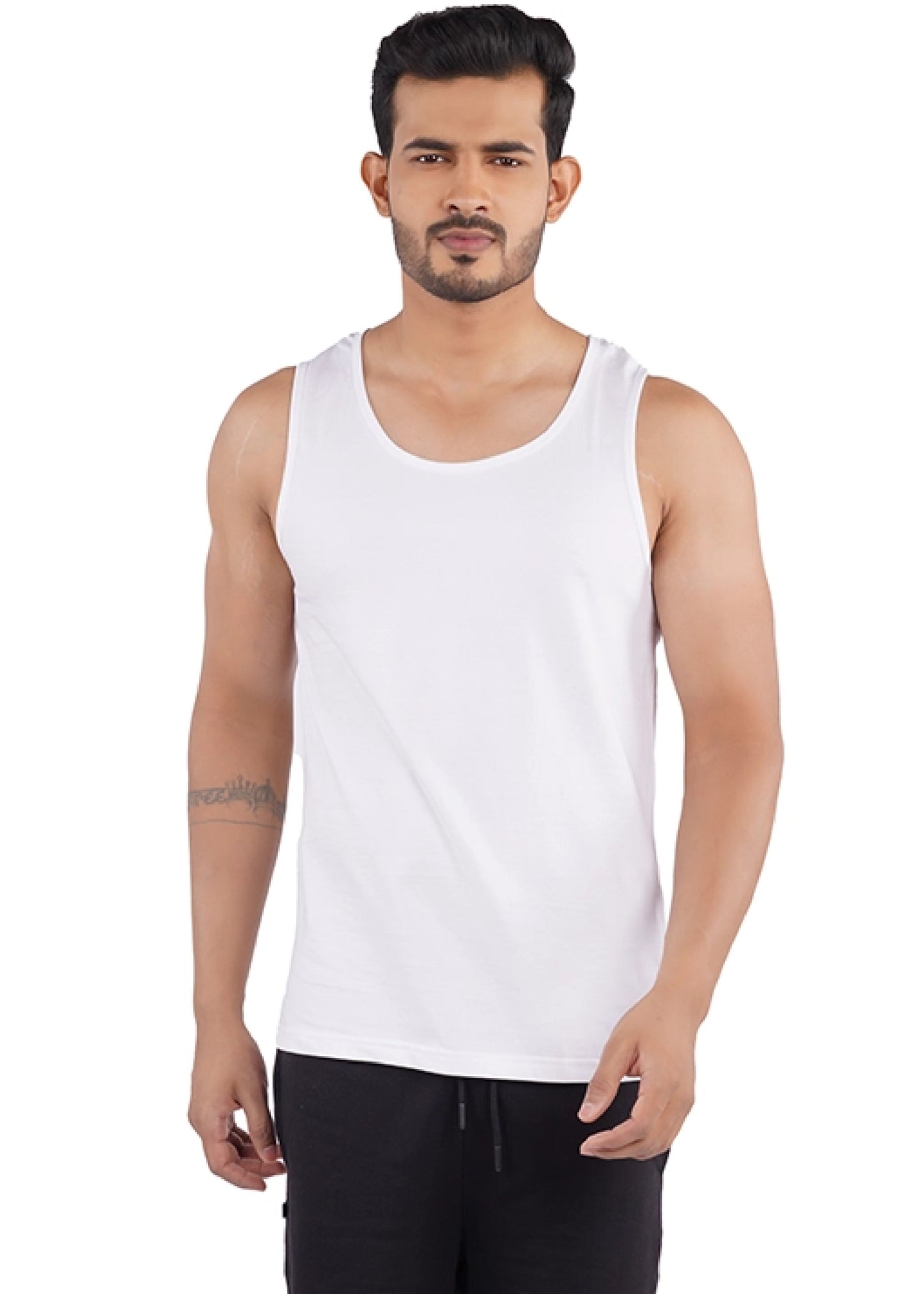 Premium White Solid Vest Top