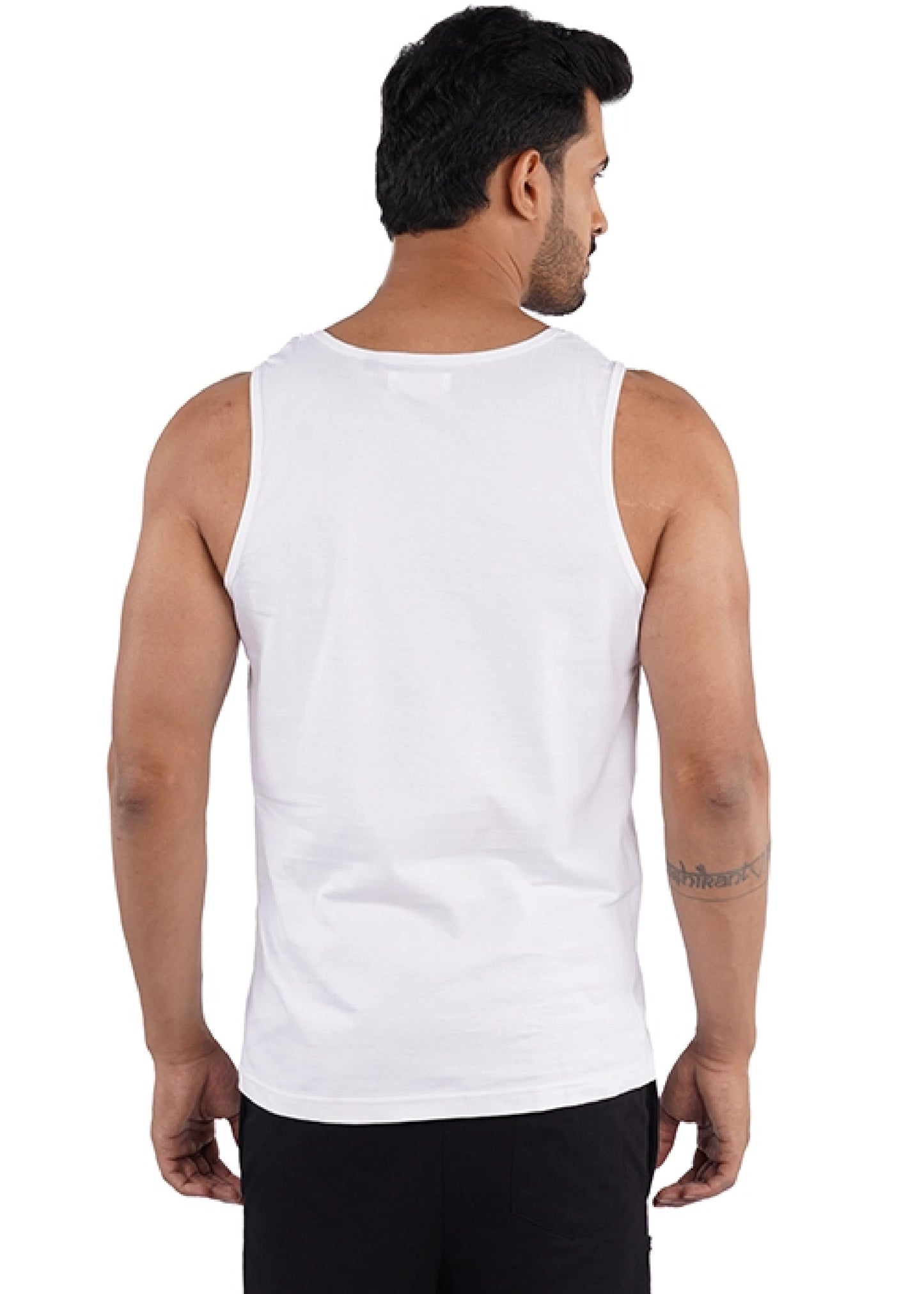 Premium White Solid Vest Top
