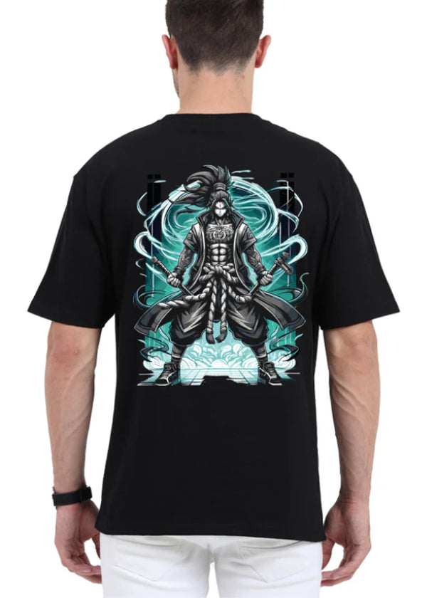 Warrior Anime Printed Oversize T-shirt